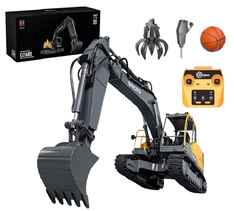 VOLVO RC FULLY FUNCTIONAL EXCAVATOR (SEMIMETALICO)